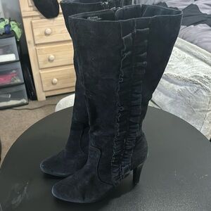 Black high heel boots